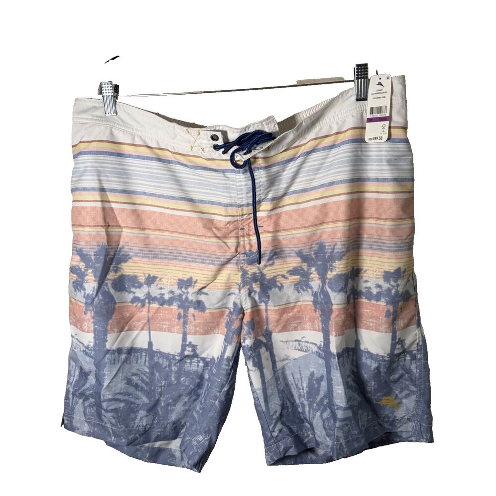 Tommy Bahama Swim Shorts Men's XXL Mesh Lined Tropical Boardwalk Beach